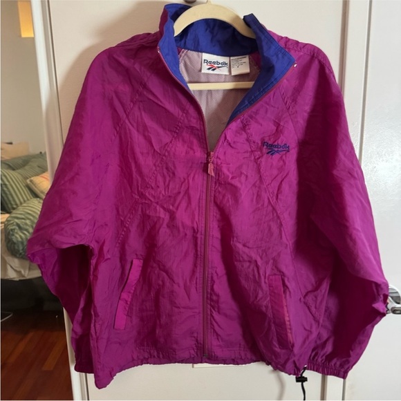 Reebok Jackets & Blazers - VINTAGE Reebok Purple Windbreaker Athletic Jacket
